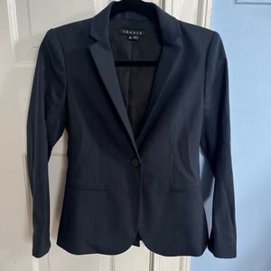Theory wool slim blazer in navy